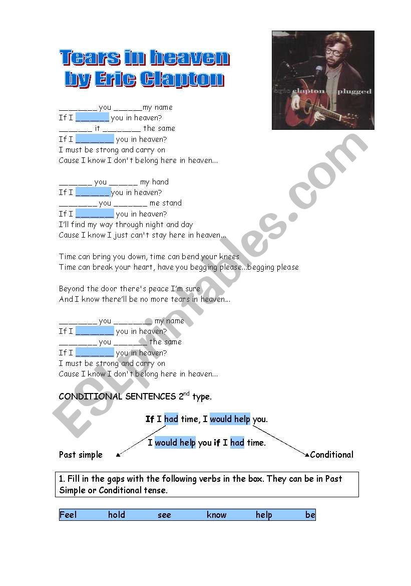tears in heaven conditional sentences