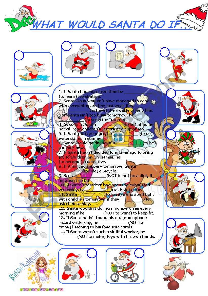WHAT WOULD SANTA DO IF... worksheet