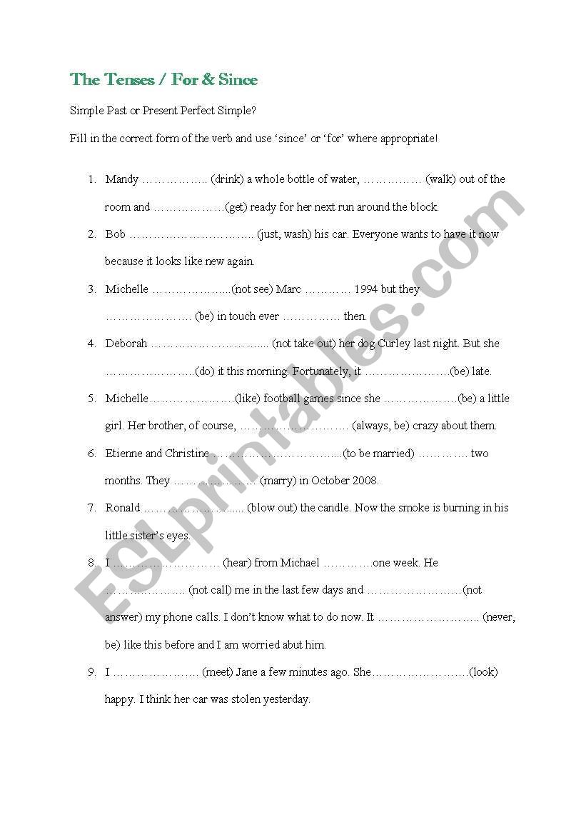 Simple Past or Present Perfect Simple?