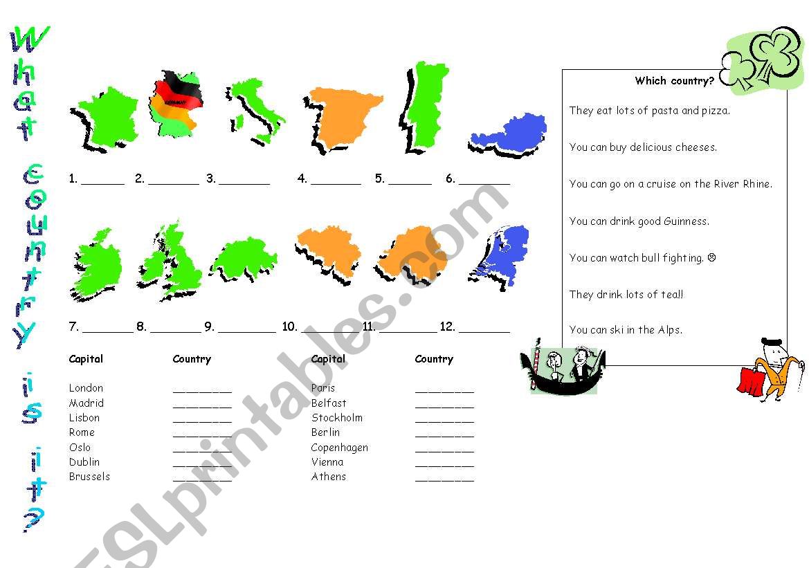 What country is it? worksheet