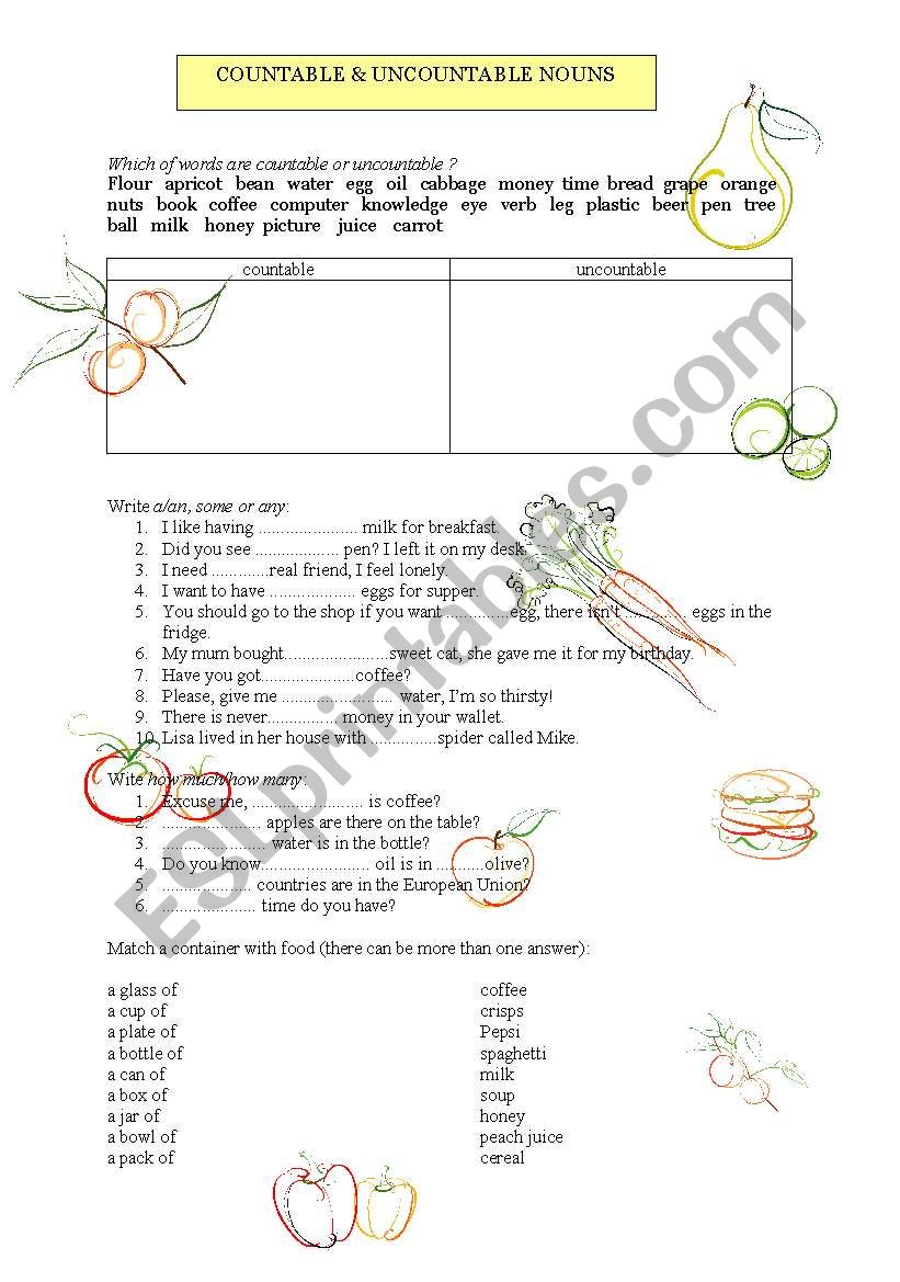 countable-uncountable-nouns-esl-worksheet-by-kosobko