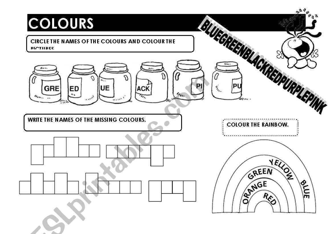 COLOURS worksheet