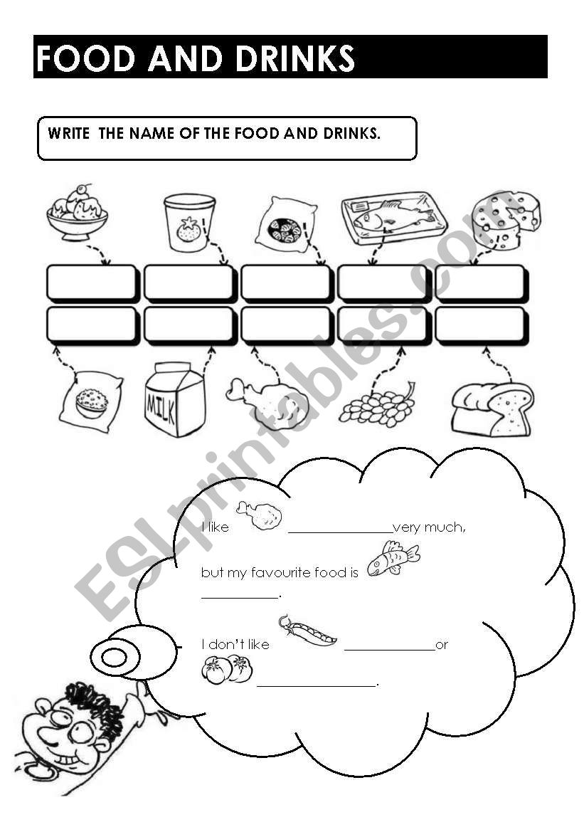 FOOD AND DRINKS  worksheet