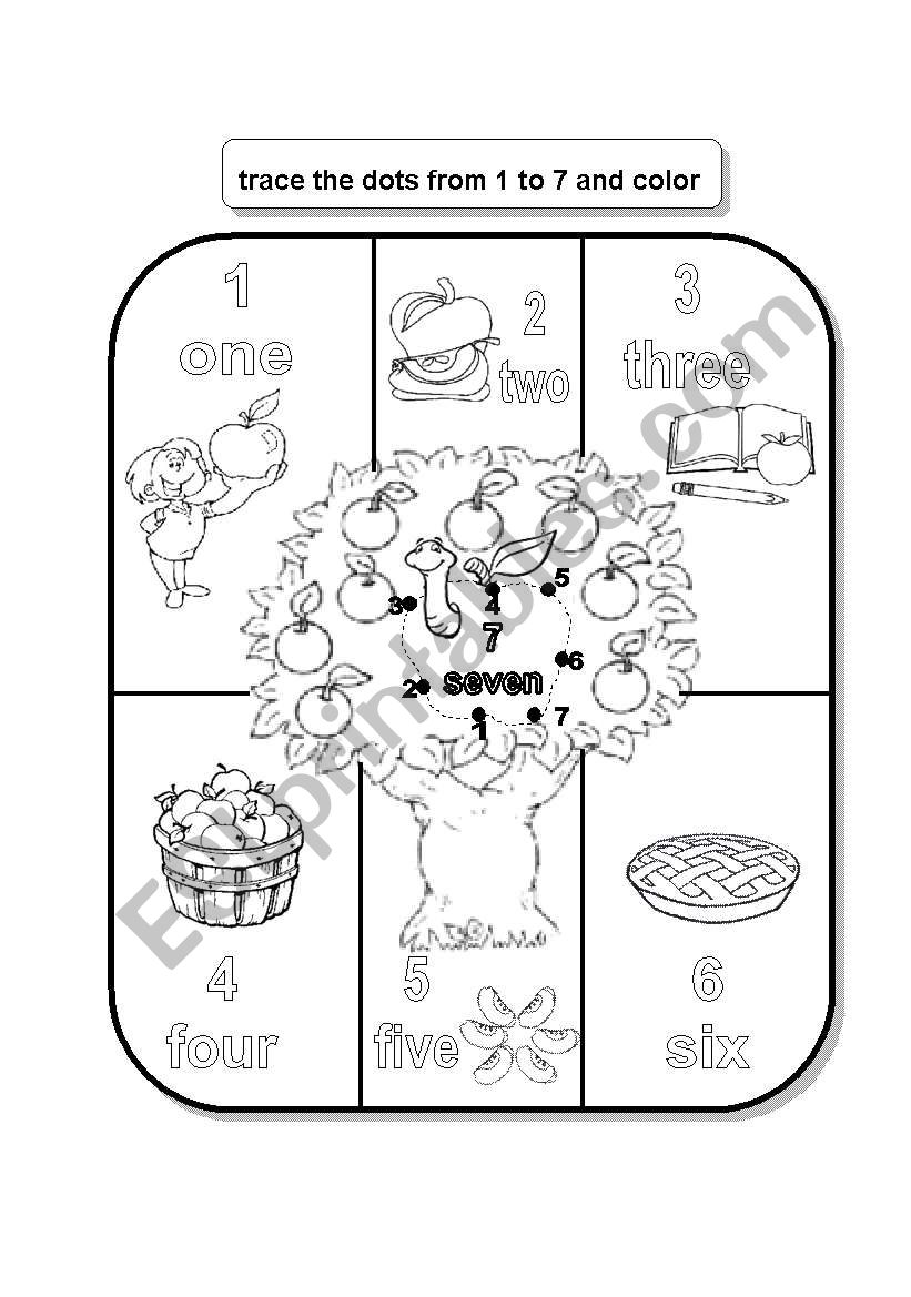 NUMBER 7 - SEVEN worksheet