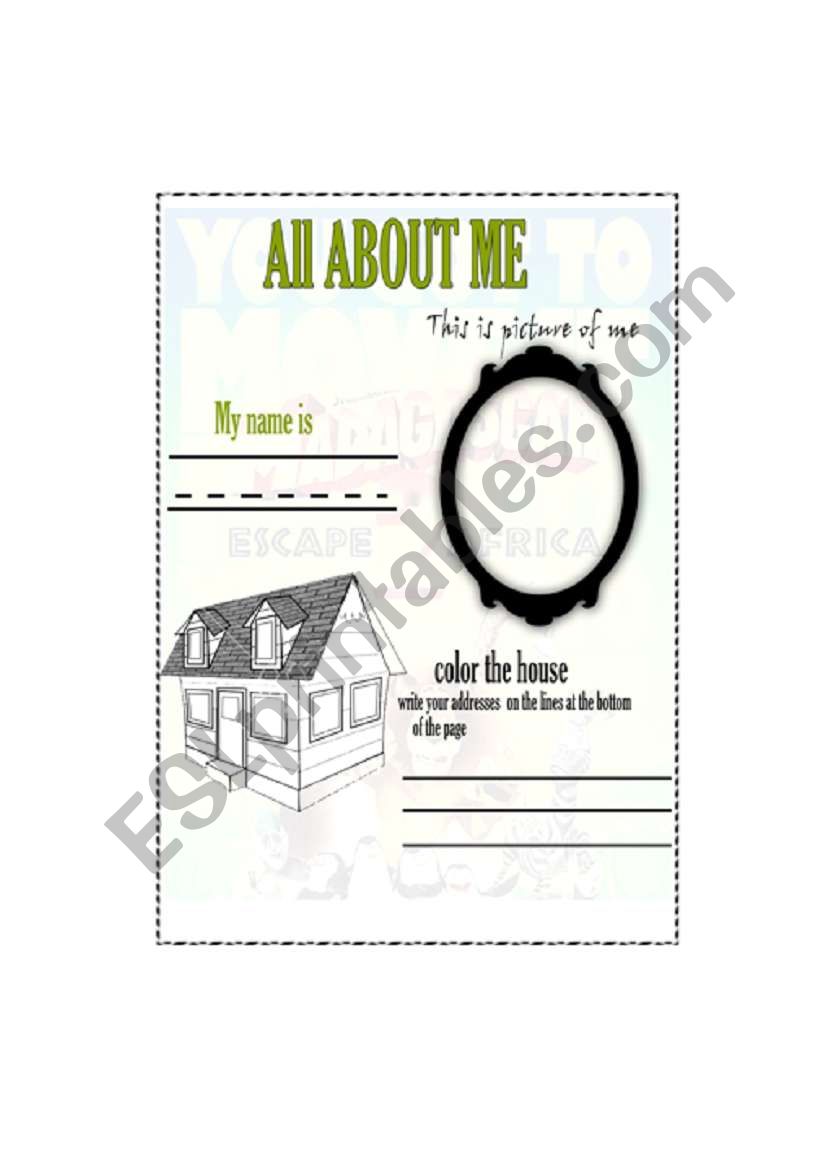 all about me worksheet