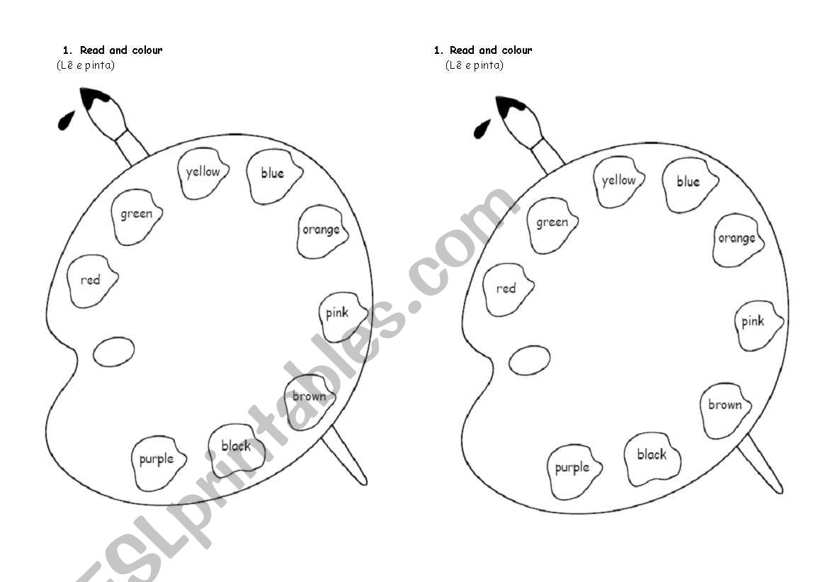 colours worksheet  worksheet