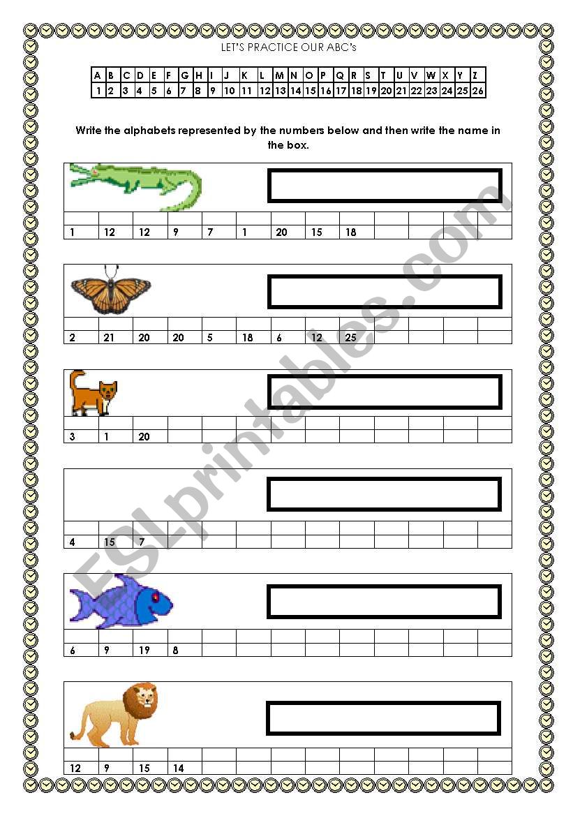 Writing Activity for Practicing ABCs