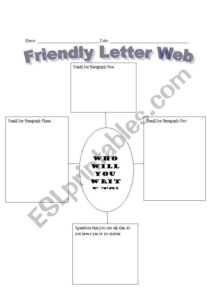 Friendly Letter worksheet