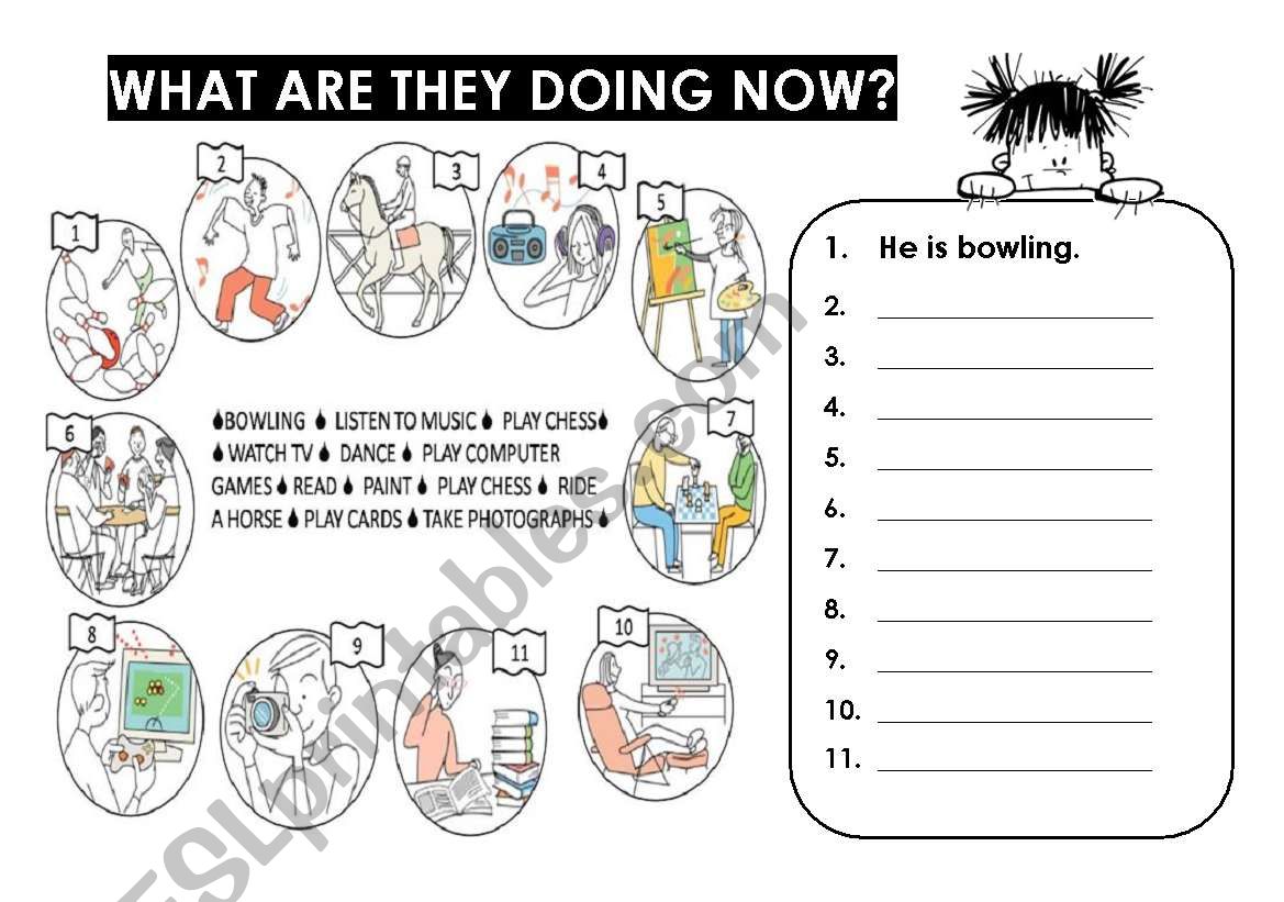 WHAT ARE THEYDOING? worksheet