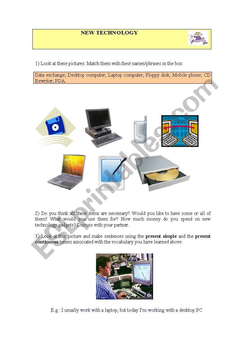 NEW TECHNOLOGY worksheet