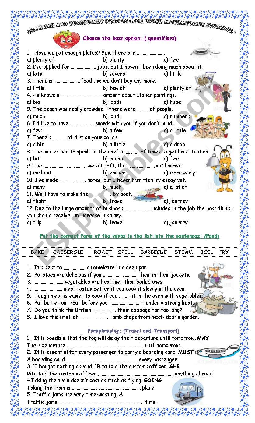 esl writing activities upper intermediate