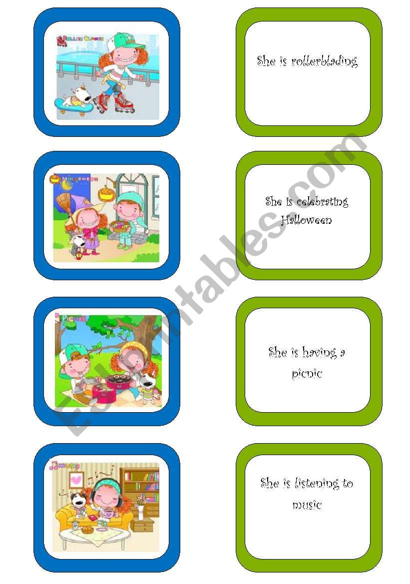 Memory card game (5/5) worksheet