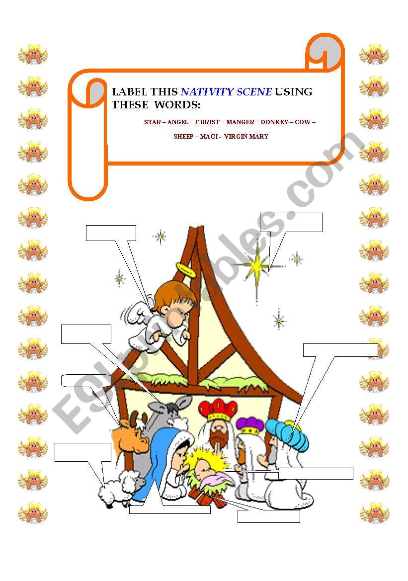nativity scene worksheet