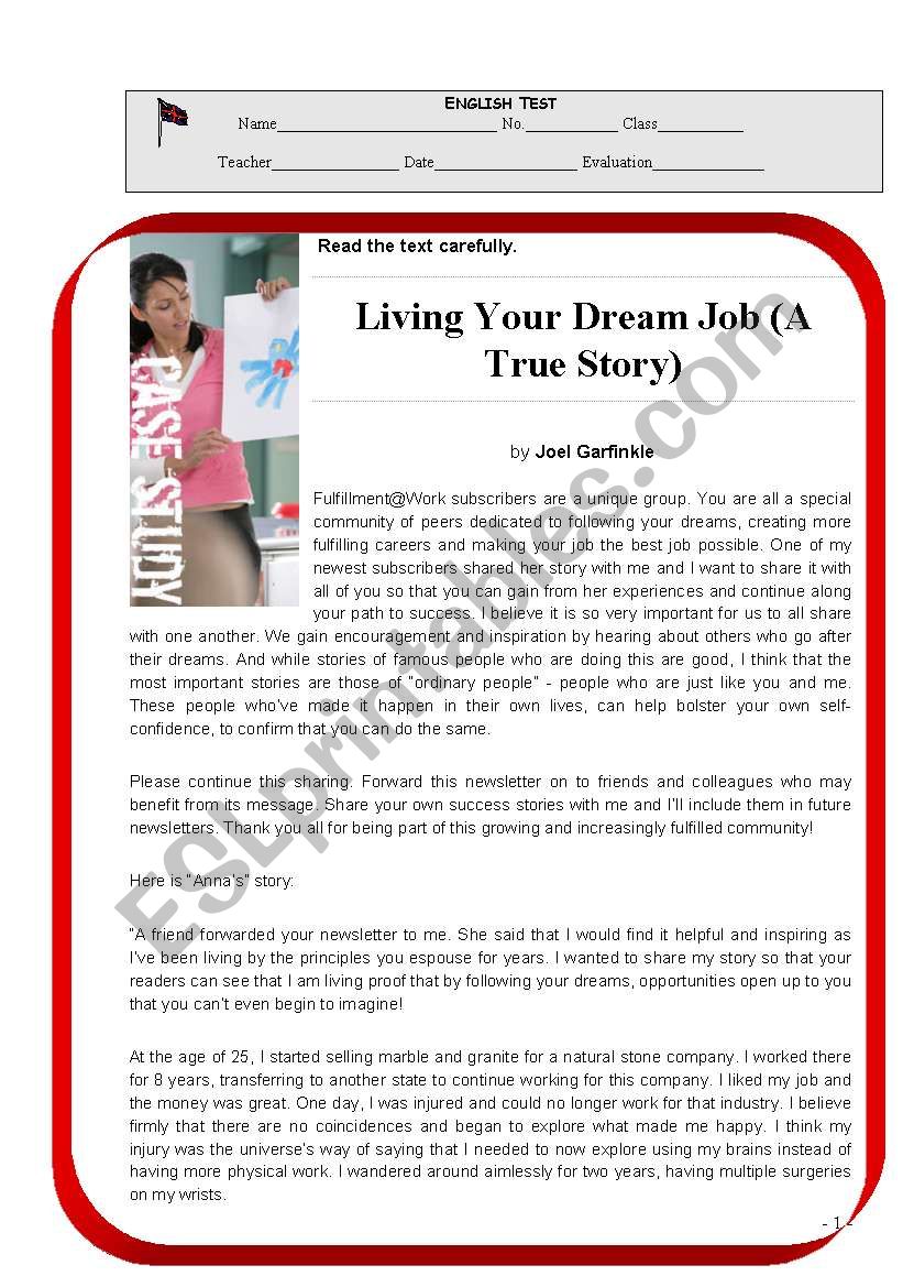 Living Your Dream Job (A True Story)