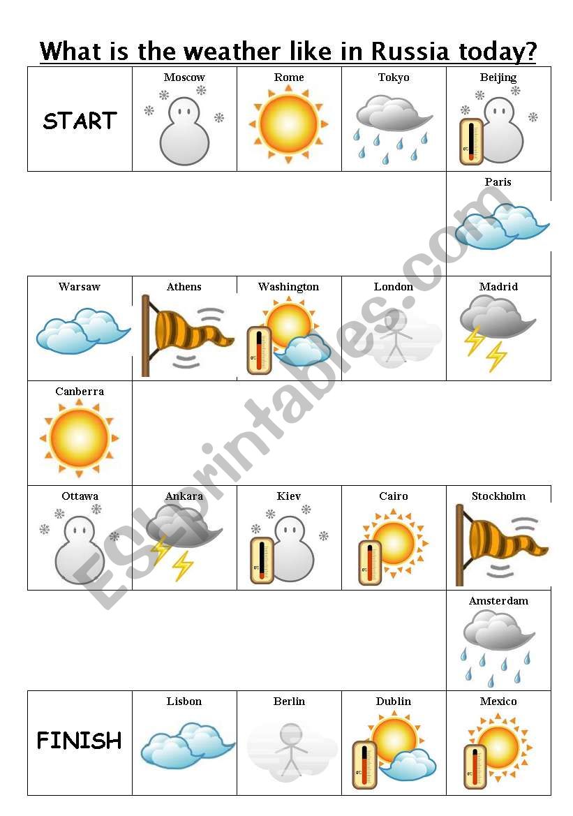 What is the weather like in Russia today?