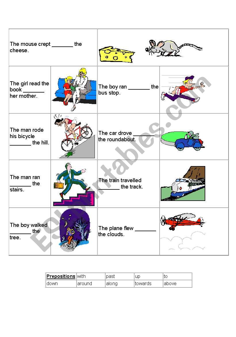 prepositions worksheet