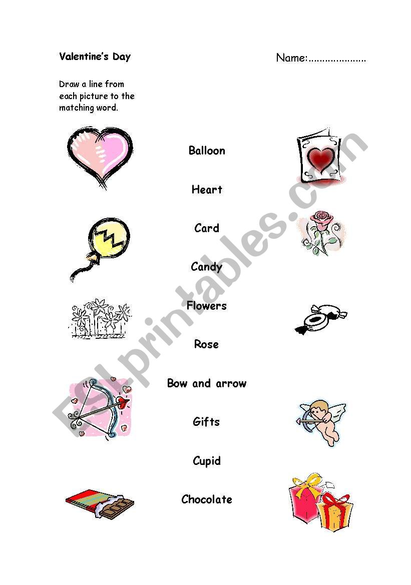 Valentine worksheet