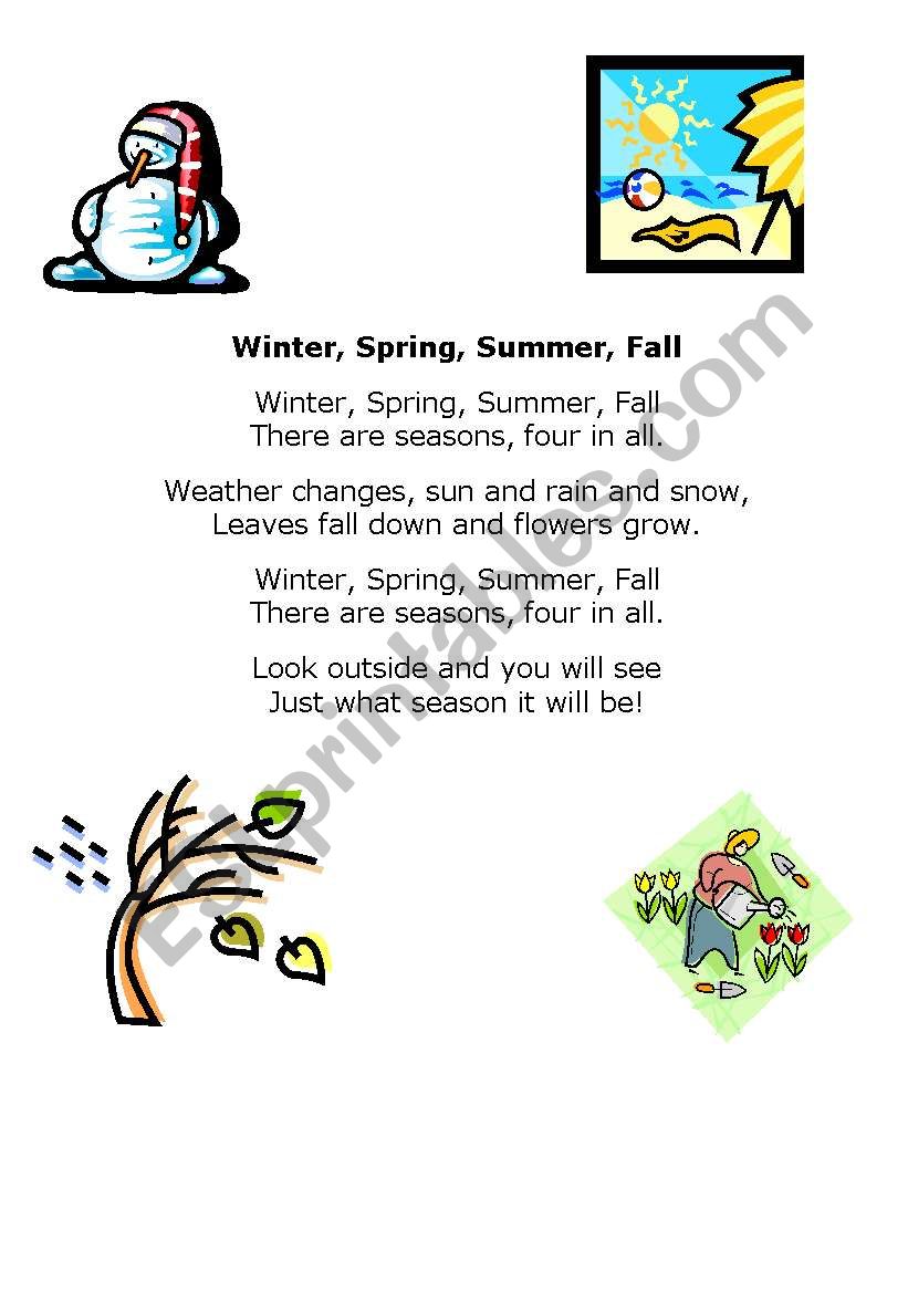 Winter, Spring, Summer and Fall