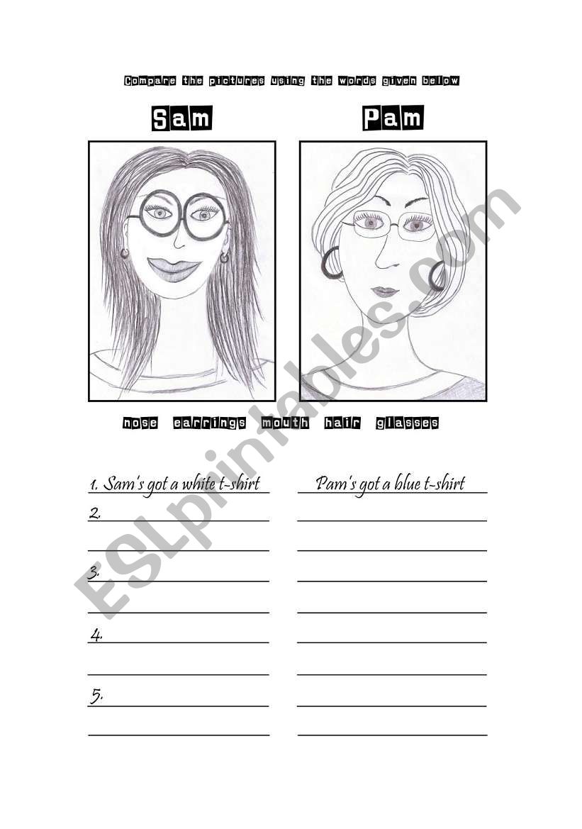 Describing People worksheet