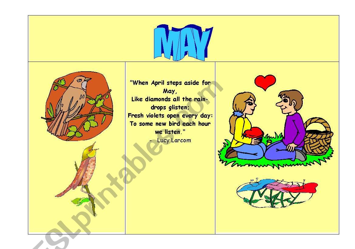 A rhyming CALENDAR /part 2/ worksheet