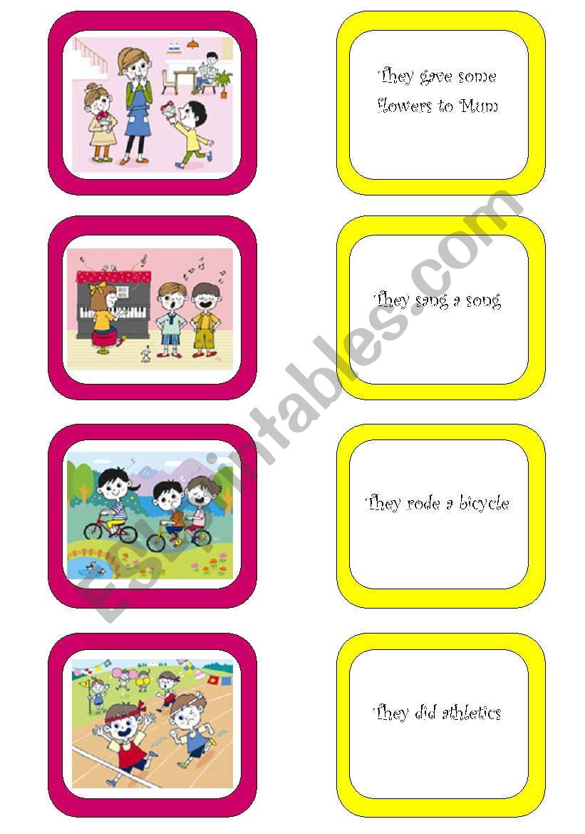 Memory card game (3/6) worksheet