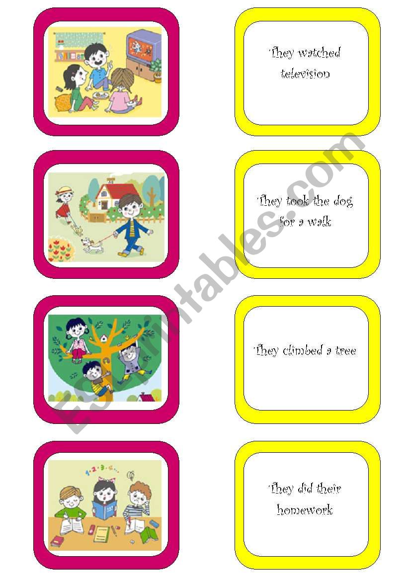 Memory card game (5/6) worksheet