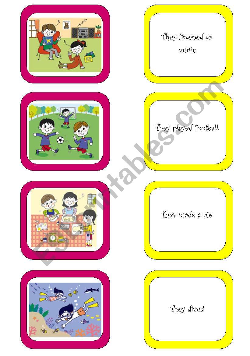 Memory card game (6/6) worksheet