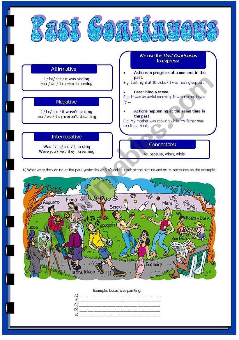 Past Continuous worksheet