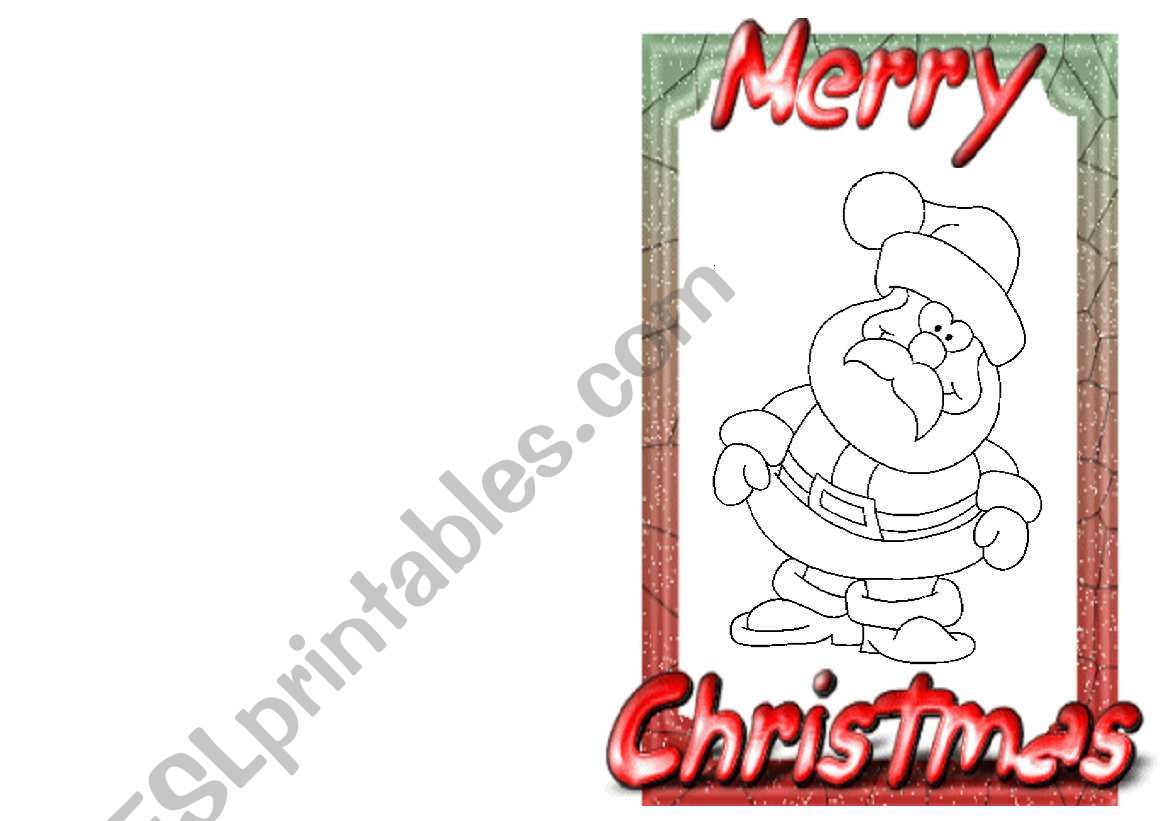 Christmas Card worksheet