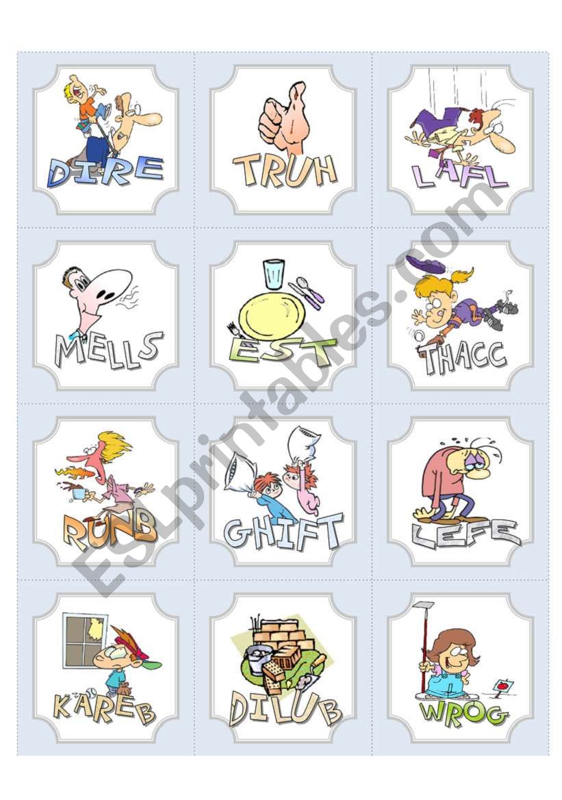 Irregular Verbs Flash Cards 4 worksheet