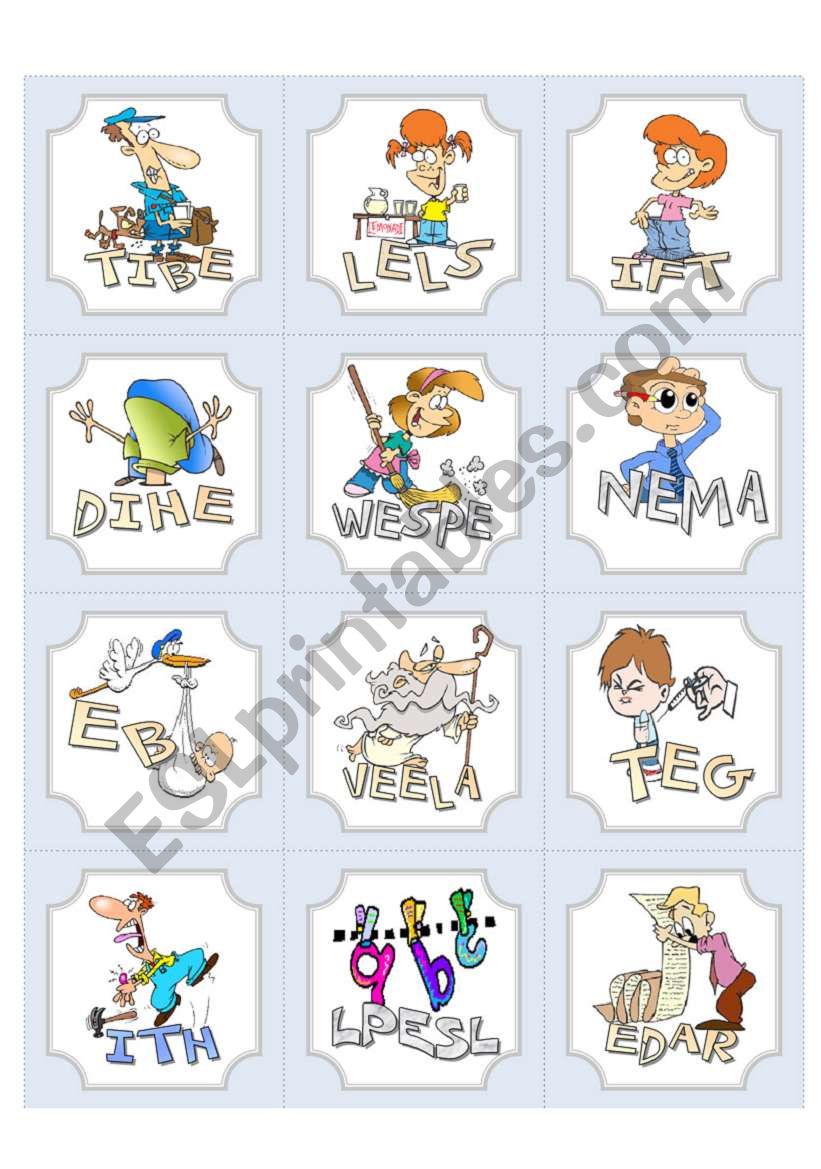 Irregular Verbs Flash Cards 5 worksheet