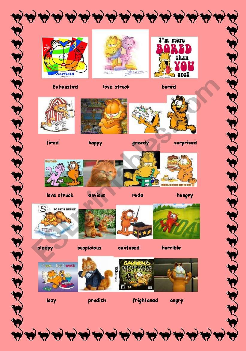 Garfield & Adjectives worksheet