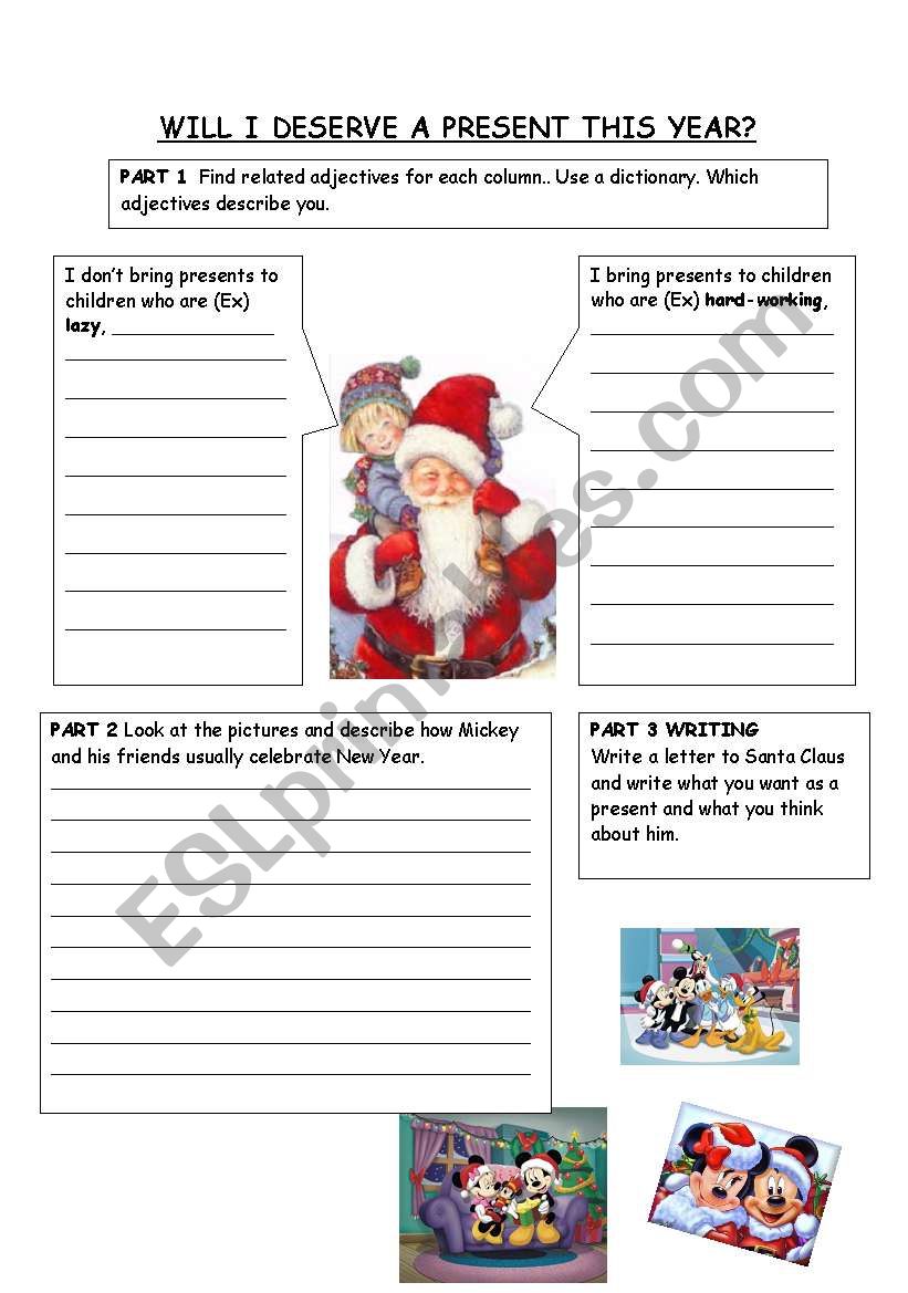 Santa Loves Children worksheet