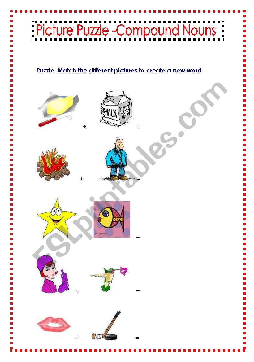 Pictures Puzzle- Compound Nouns