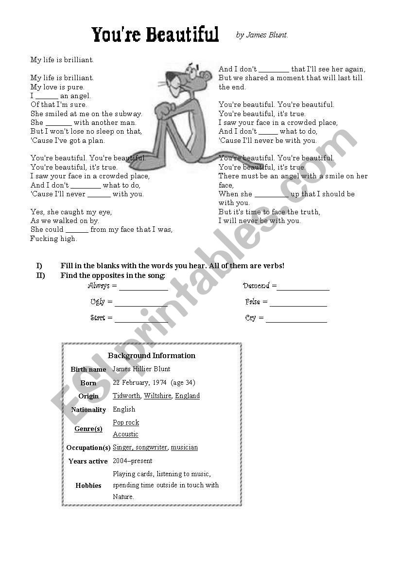 YOUÂ´RE BEAUTIFUL by James  Blunt