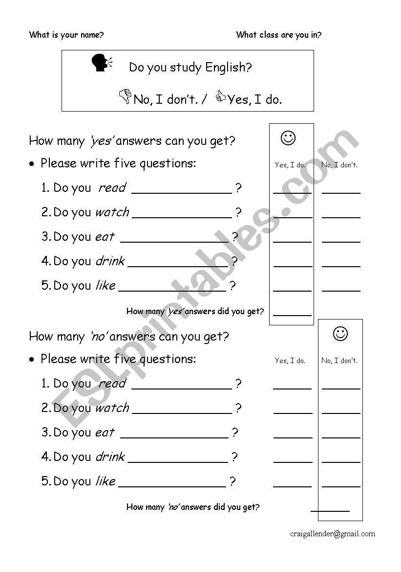 Do You~? worksheet