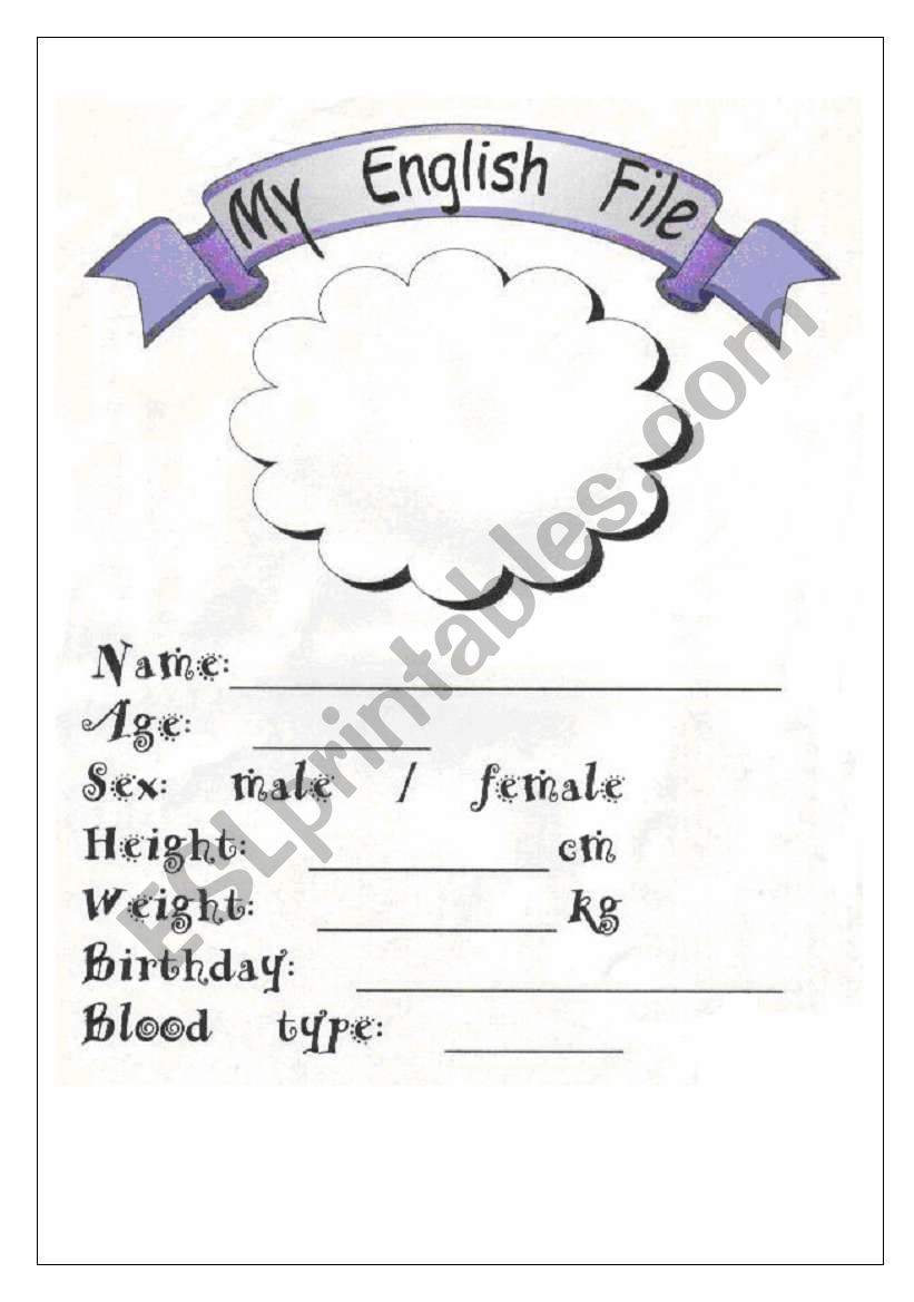 My English File worksheet
