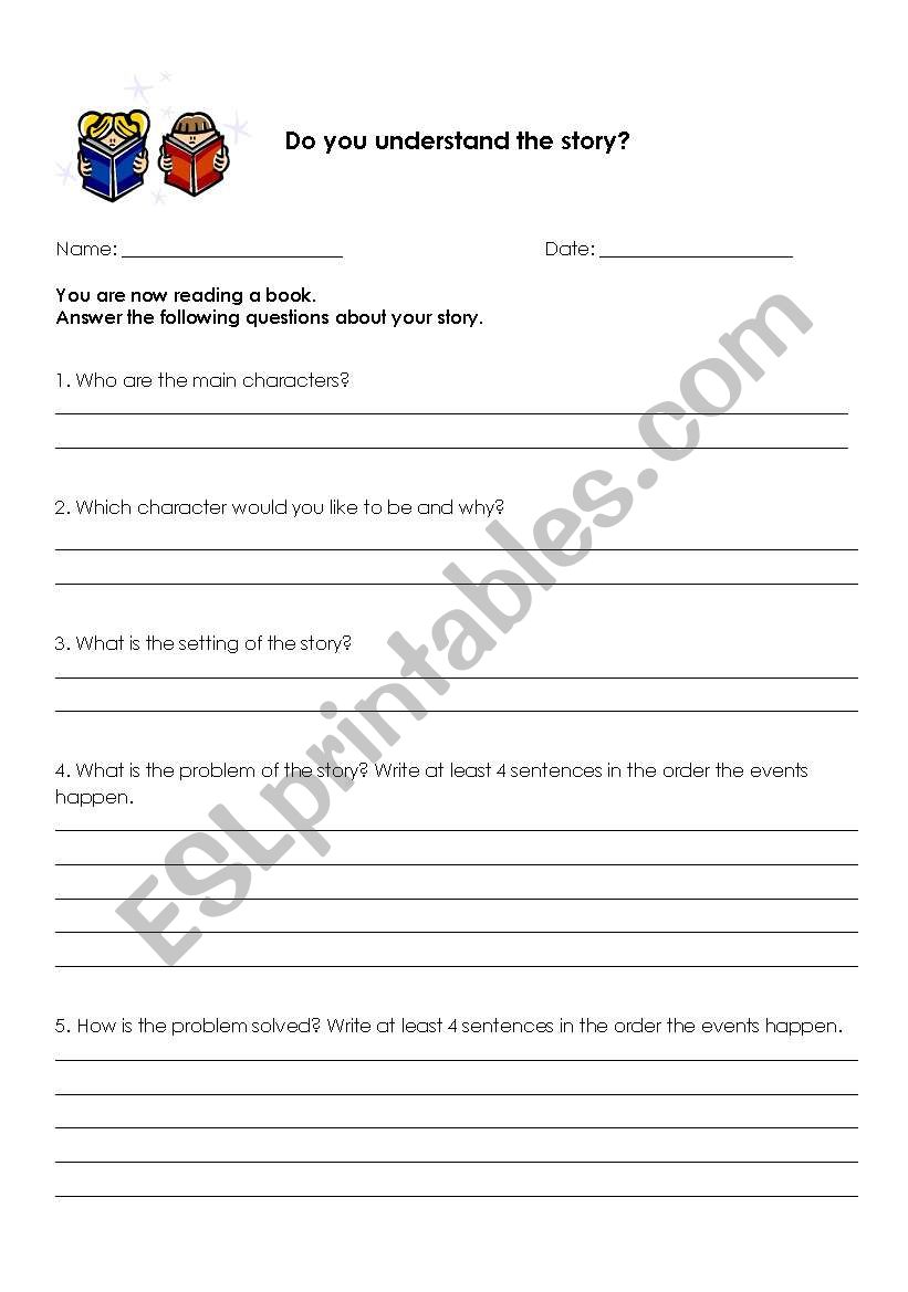 Reading Assessment worksheet