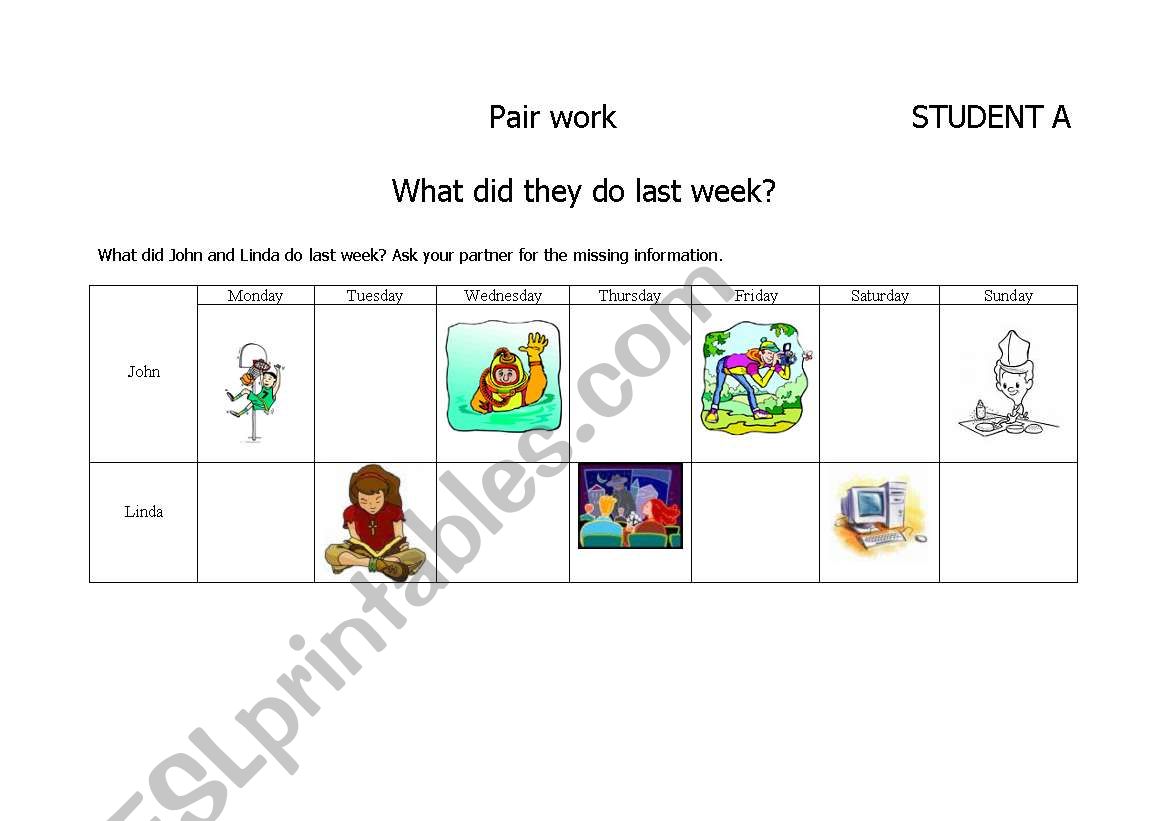 past continuous/past simple worksheet