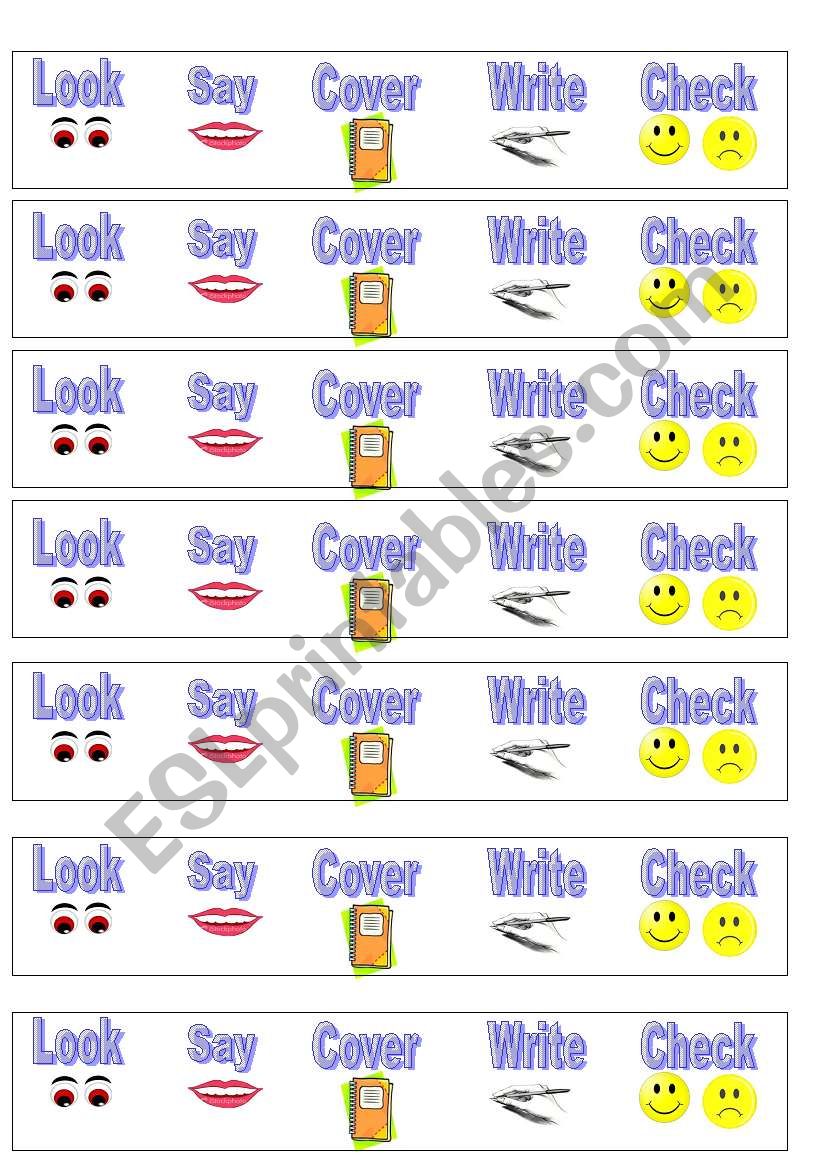 A spelling helper worksheet