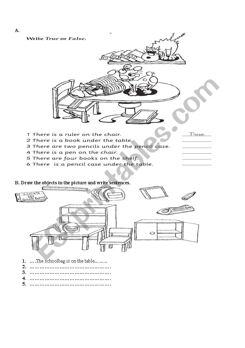 prepositions worksheet