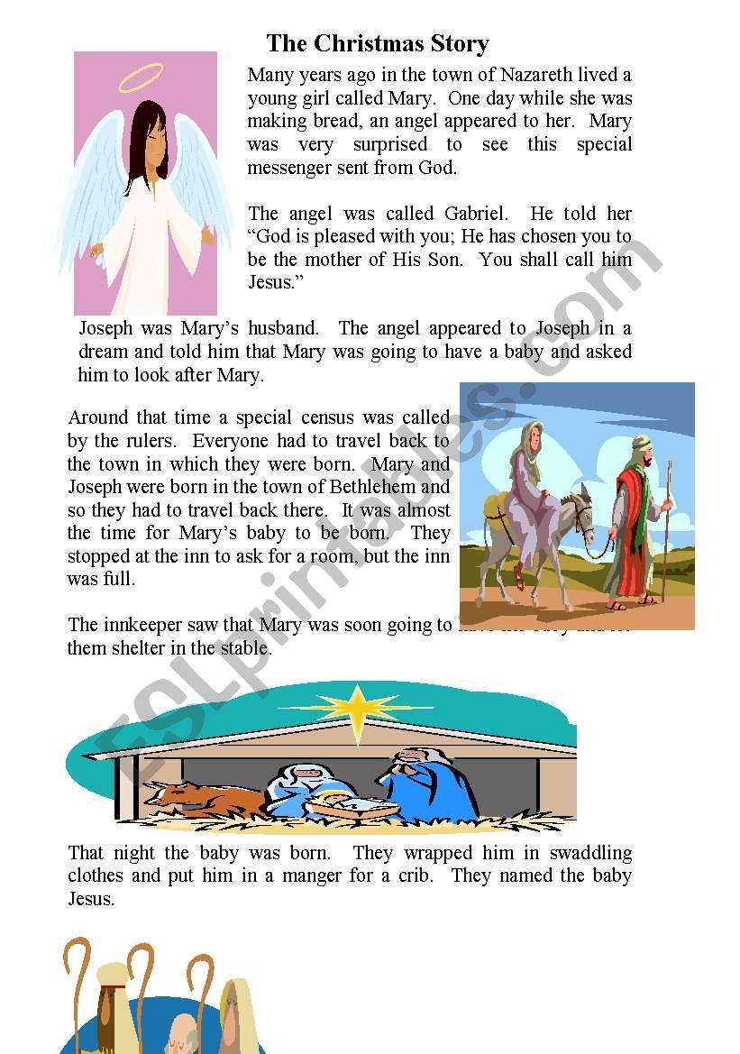 The Christmas Story worksheet