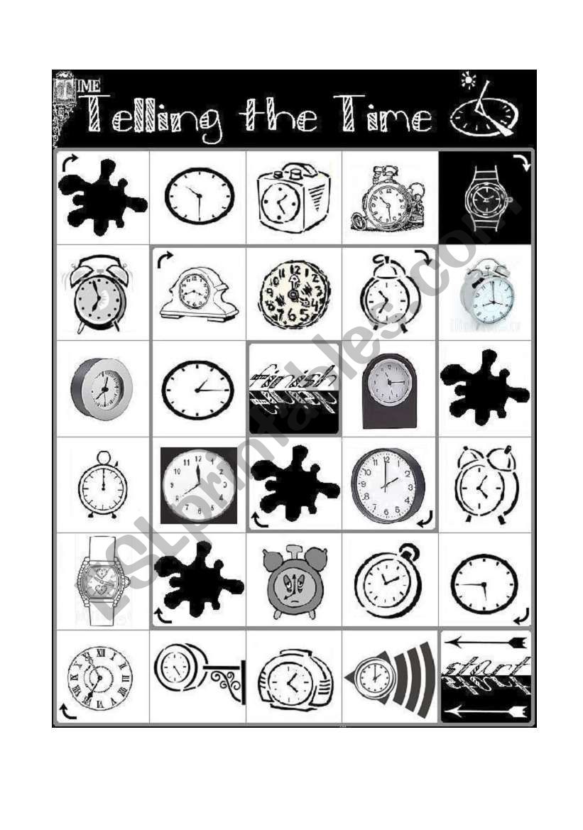 Telling the Time Board Game (Analogue Clocks Only)