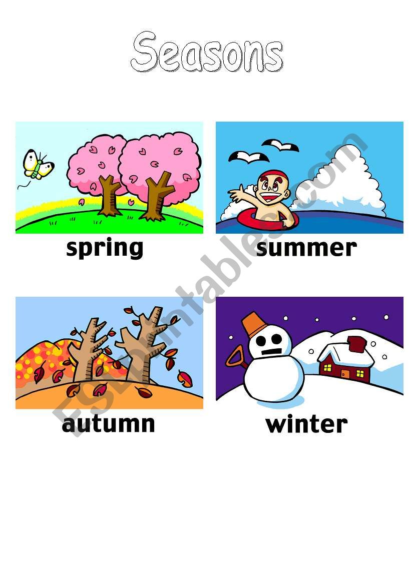 Seasons worksheet