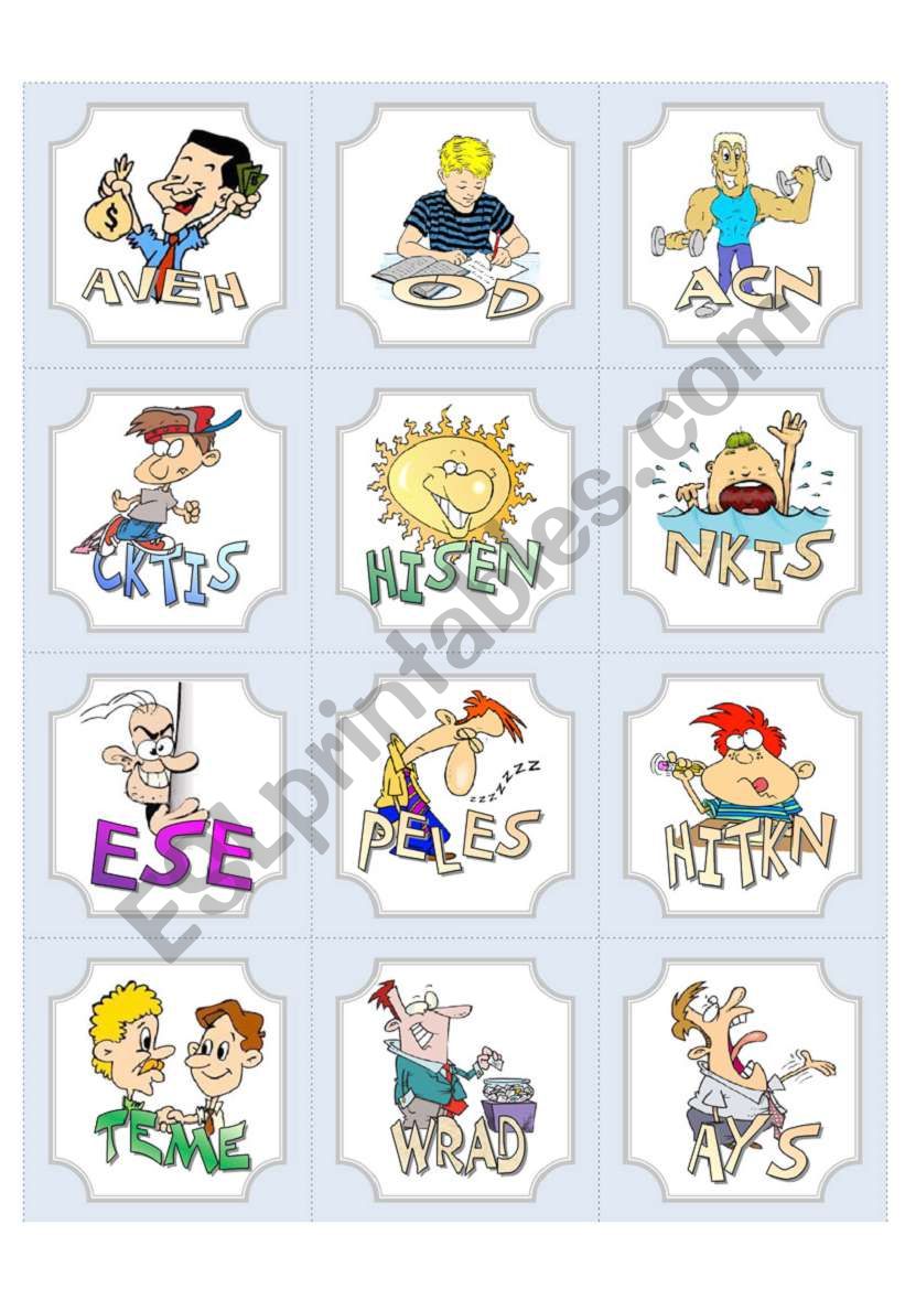 Irregular Verbs Flash Cards 6 worksheet