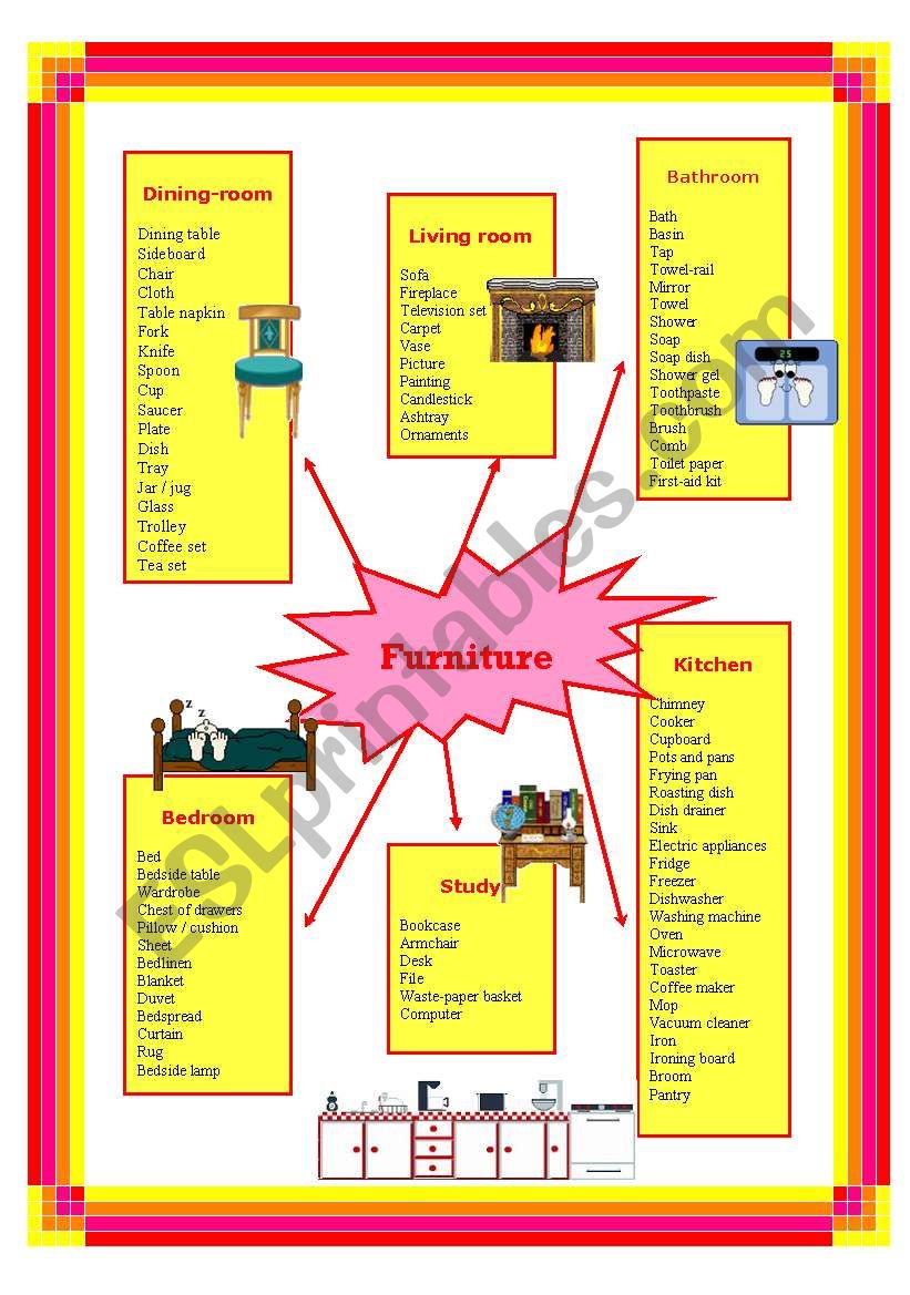 Furniture worksheet