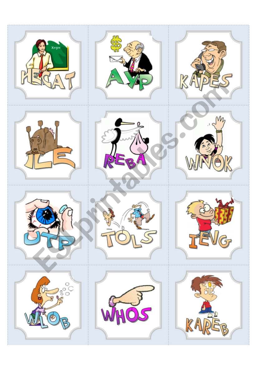 Irregular Verbs Flash Cards 7 worksheet