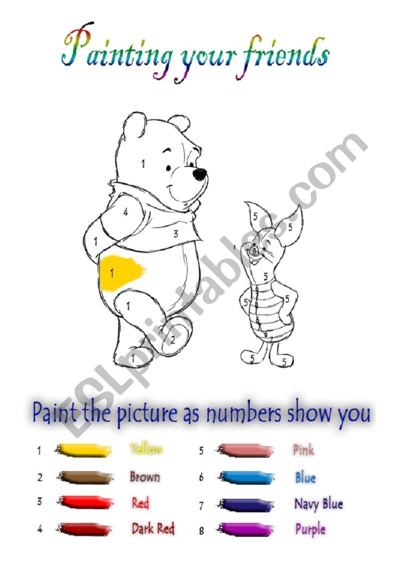 Colours worksheet