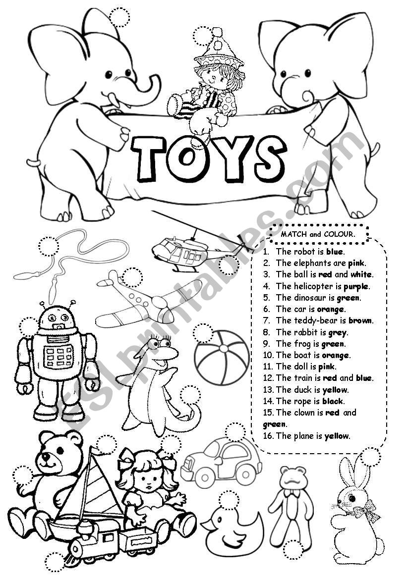 Toys worksheet