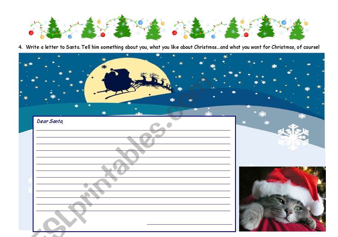 Xmas the Cat - Part 2 worksheet